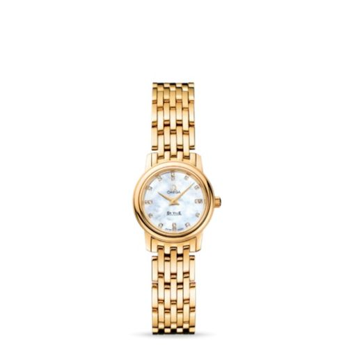 Omega De Ville Prestige Quartz 22 Yellow Gold / MOP Diamond / Bracelet